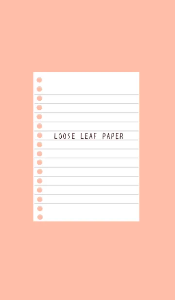 [LINE着せ替え] ルーズリーフの着せかえ/クリームピンクの画像1
