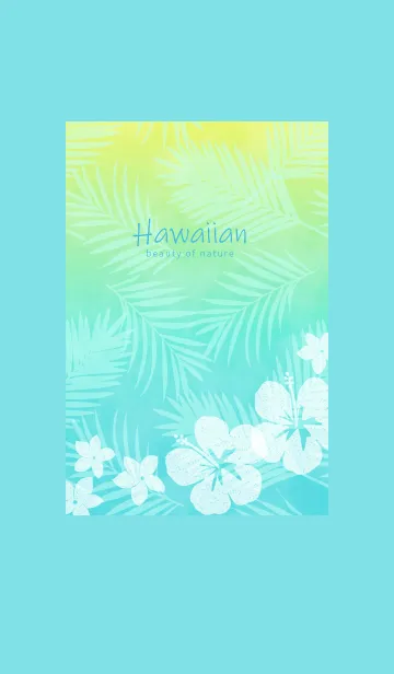 [LINE着せ替え] Hawaiian Palm tree Blueの画像1