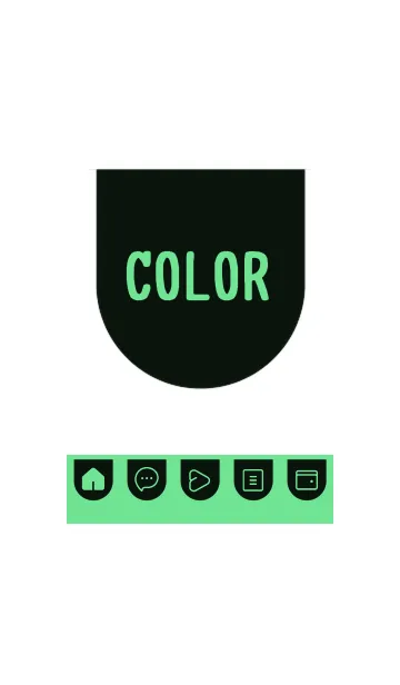 [LINE着せ替え] green color W52の画像1