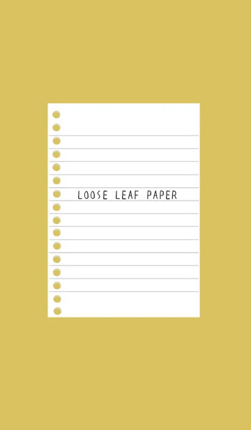 [LINE着せ替え] ルーズリーフの着せかえ/くすみイエローの画像1