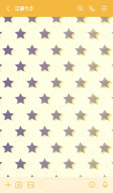 [LINE着せ替え] 星のドッドきせかえ パンジーパープルの画像2