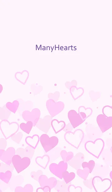 [LINE着せ替え] Many Hearts-PURPLE 44の画像1