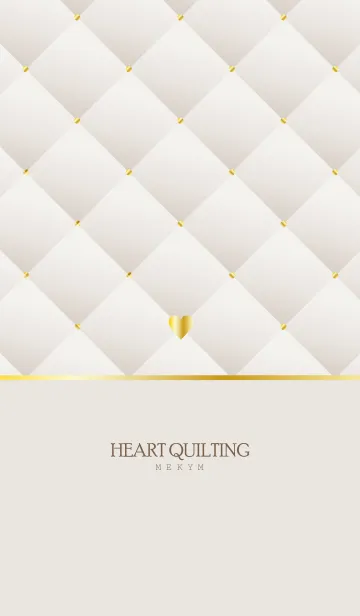 [LINE着せ替え] HEART QUILTING-PINK BEIGE 25の画像1