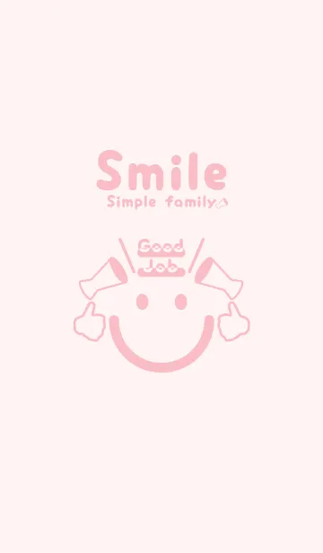 [LINE着せ替え] スマイル＆グッジョブ 桜色の画像1