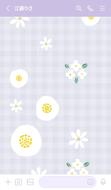 [LINE着せ替え] おしゃれな白い花23の画像2