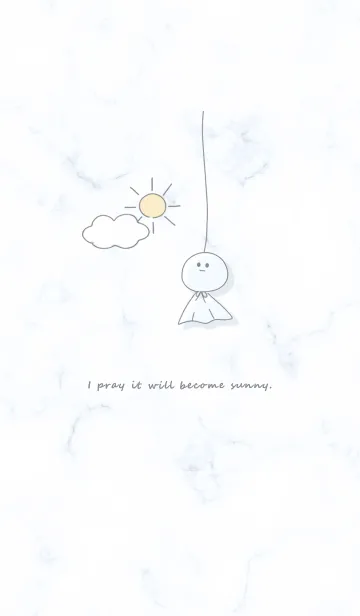 [LINE着せ替え] てるてる坊主♡blue14_1の画像1