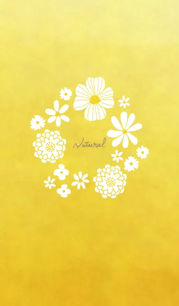 [LINE着せ替え] 白い花のリース 水彩8の画像1