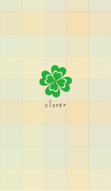[LINE着せ替え] クローバー チェック柄7の画像1