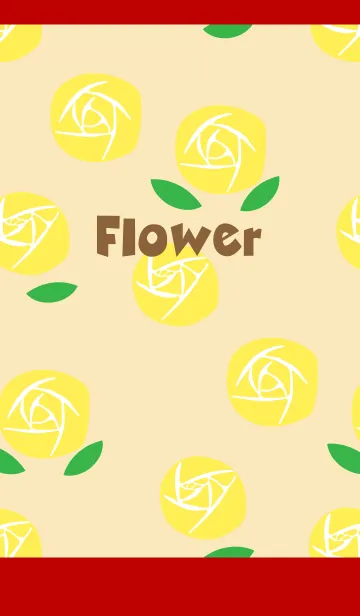 [LINE着せ替え] 黄色いバラ 赤とベージュの画像1