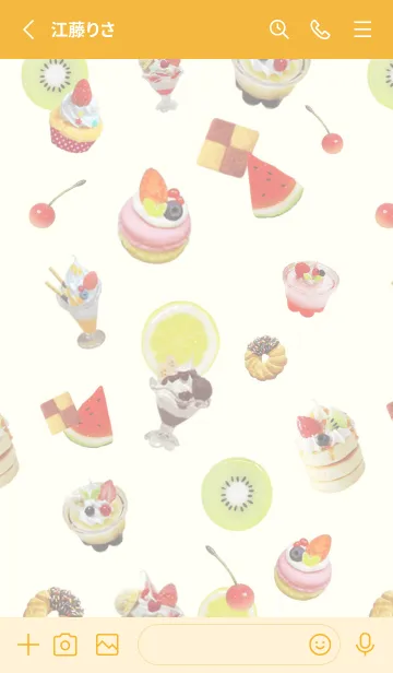 [LINE着せ替え] Fake sweets★dot orangeの画像2