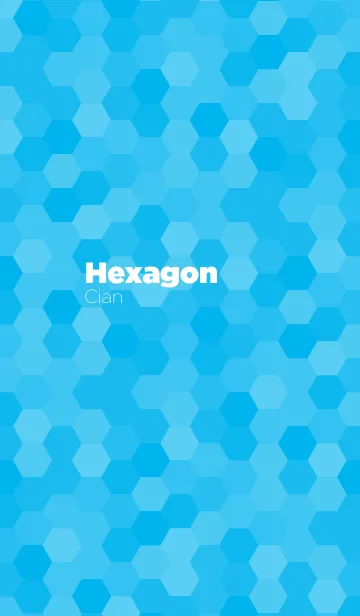 [LINE着せ替え] Hexagon / Cian / シアン / 水色の画像1