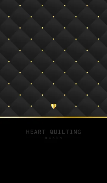 [LINE着せ替え] HEART QUILTING-GRAY BLACK 25の画像1