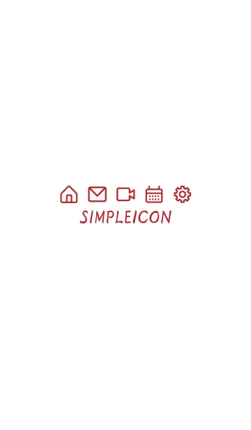 [LINE着せ替え] SIMPLE ICON -WHITE- 68の画像1