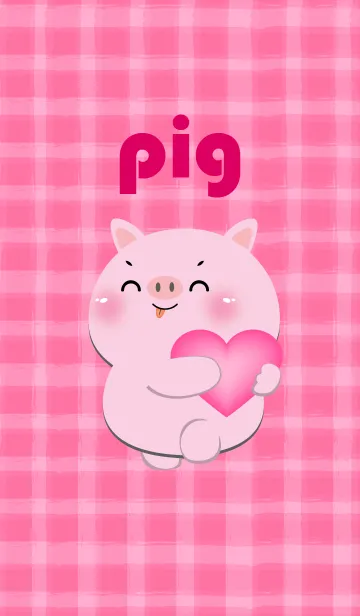 [LINE着せ替え] Simple Pig Pig and Pink Theme (JP)の画像1