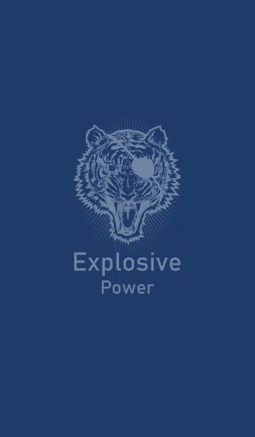 [LINE着せ替え] タイガーの爆発力（紺）の画像1