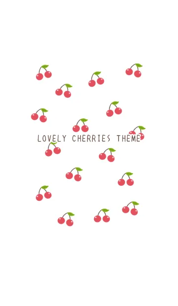 [LINE着せ替え] LOVELY CHERRIES/ホワイトの画像1
