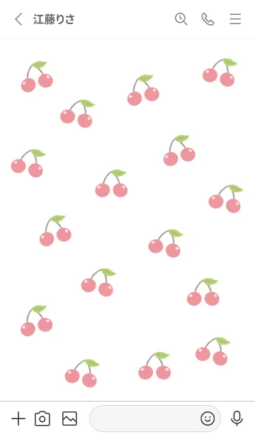 [LINE着せ替え] LOVELY CHERRIES/ホワイトの画像2