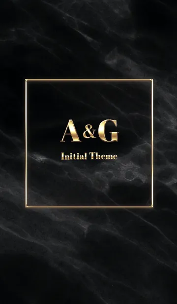 [LINE着せ替え] 【 A&G 】Initial Theme Gold - ブラックの画像1