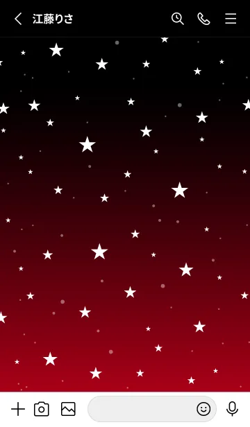 [LINE着せ替え] - Starry Sky Apple Red -の画像2