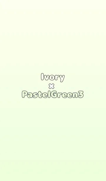 [LINE着せ替え] アイボリー★パステルグリーン3.TKCの画像1
