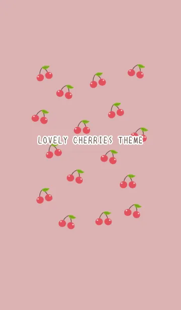 [LINE着せ替え] LOVELY CHERRIES/くすみピンクの画像1