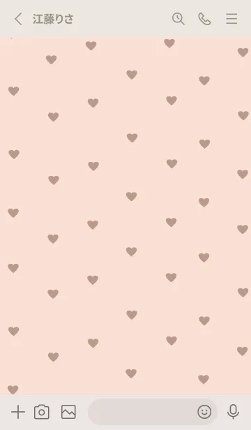 [LINE着せ替え] pattern_heart (shellpink)の画像2