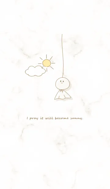 [LINE着せ替え] てるてる坊主♡beige15_1の画像1