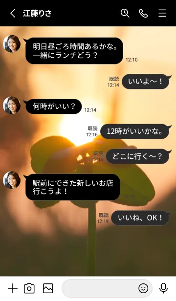 [LINE着せ替え] 七つ葉のクローバー 無限の幸福 #7-5の画像3