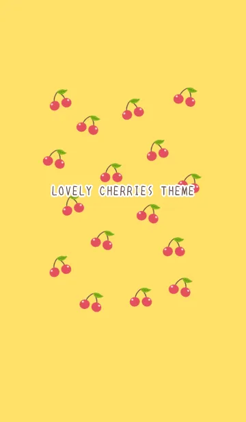 [LINE着せ替え] LOVELY CHERRIES/イエローの画像1