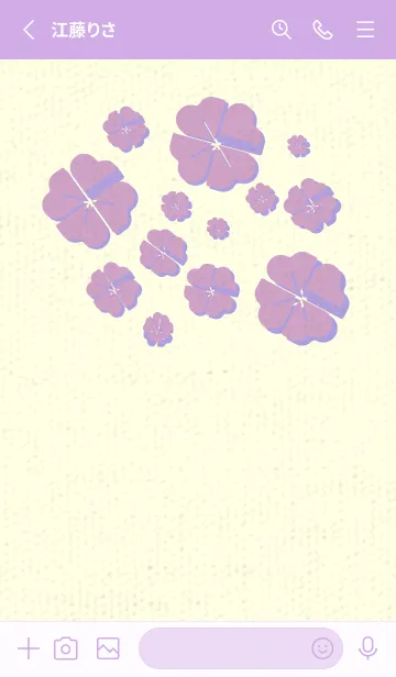 [LINE着せ替え] Piano clover 薄紅藤の画像2