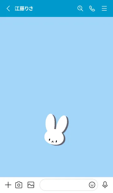 [LINE着せ替え] ホワイト ラビット 156の画像2