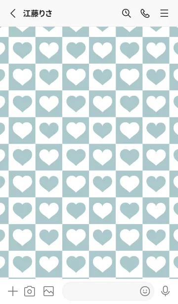 [LINE着せ替え] ブロック＆ハート 34の画像2