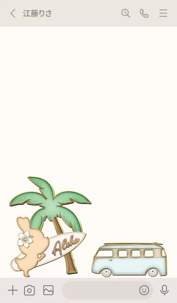 [LINE着せ替え] Enamel Pin Surfer Girl 66の画像2