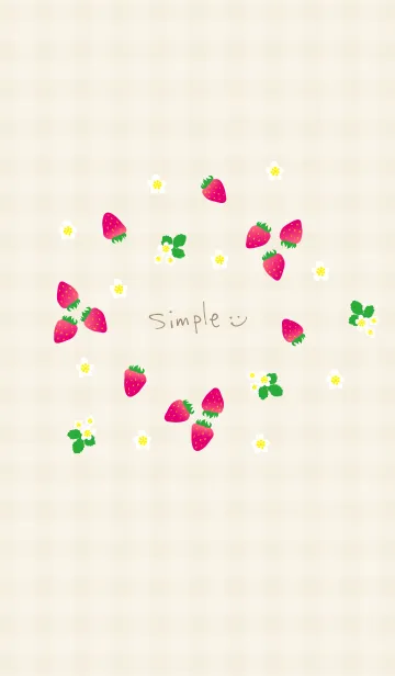 [LINE着せ替え] いちご シンプルかわいい23の画像1