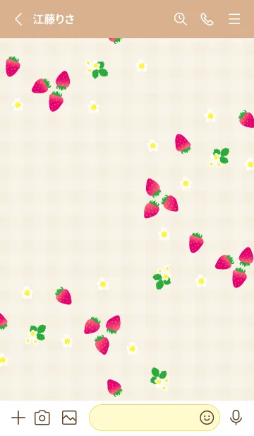 [LINE着せ替え] いちご シンプルかわいい23の画像2