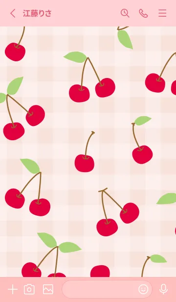 [LINE着せ替え] チェリー チェリー シンプル16の画像2