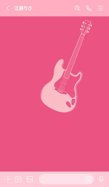 [LINE着せ替え] ELECTRIC GUITAR CLR Carnation pinkの画像2