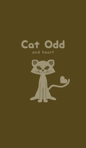 [LINE着せ替え] 猫のオッドとハート ガンメタルの画像1