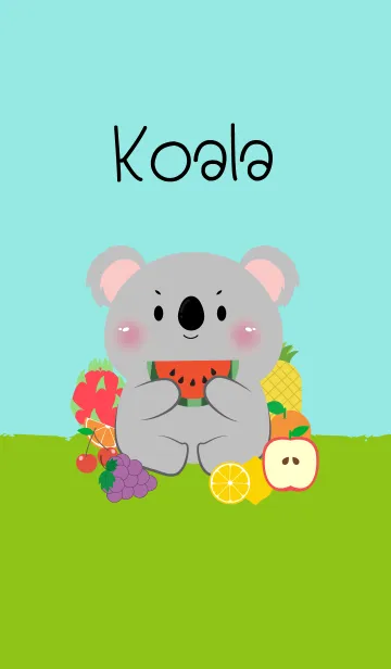 [LINE着せ替え] Cute Koala Love Fruit Theme (JP)の画像1