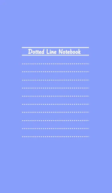 [LINE着せ替え] ホワイト点線ノート/ヒヤシンスブルーの画像1