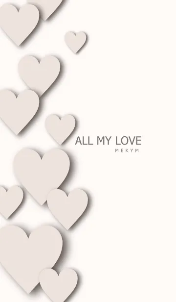 [LINE着せ替え] ALL MY LOVE BEIGEHEART - MEKYM 15の画像1