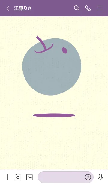 [LINE着せ替え] りんご型のきせかえ カンパヌラパープルの画像2