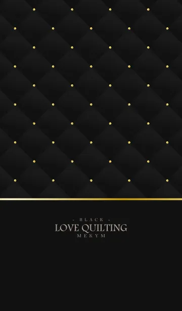 [LINE着せ替え] LOVE QUILTING - BLACK 7の画像1