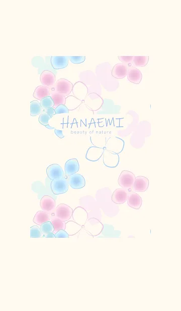 [LINE着せ替え] HANAEMI ajisai pink blueの画像1