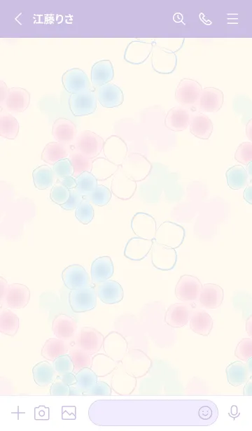 [LINE着せ替え] HANAEMI ajisai pink blueの画像2