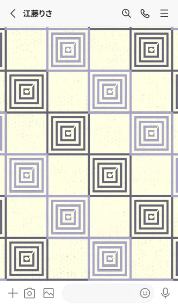 [LINE着せ替え] 和音 市松模様 音符  ペールオーキッドの画像2
