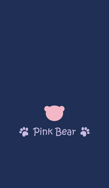 [LINE着せ替え] Small Bear *NAVY+PINK 6*の画像1
