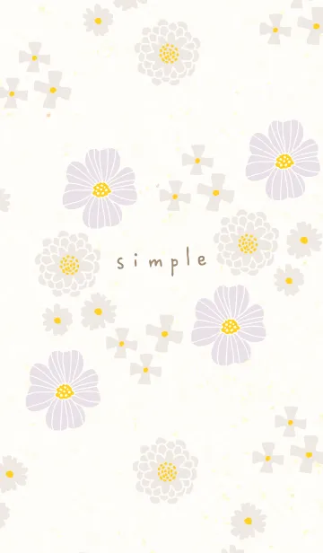 [LINE着せ替え] ベージュとカラフルな花19の画像1