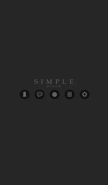 [LINE着せ替え] MATTE BLACK - CIRCLE ICON 9の画像1