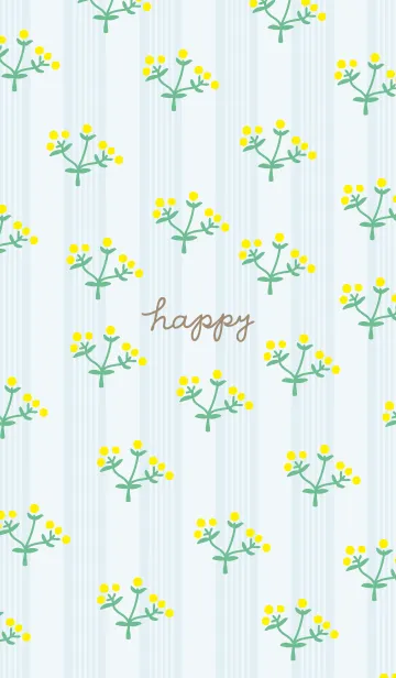 [LINE着せ替え] 黄色い丸い花12の画像1